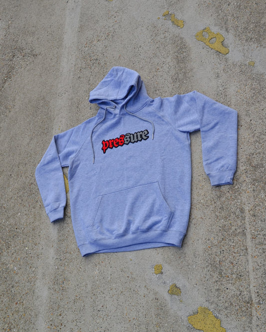 Apply Pressure Patch Hoodie Red-Grey